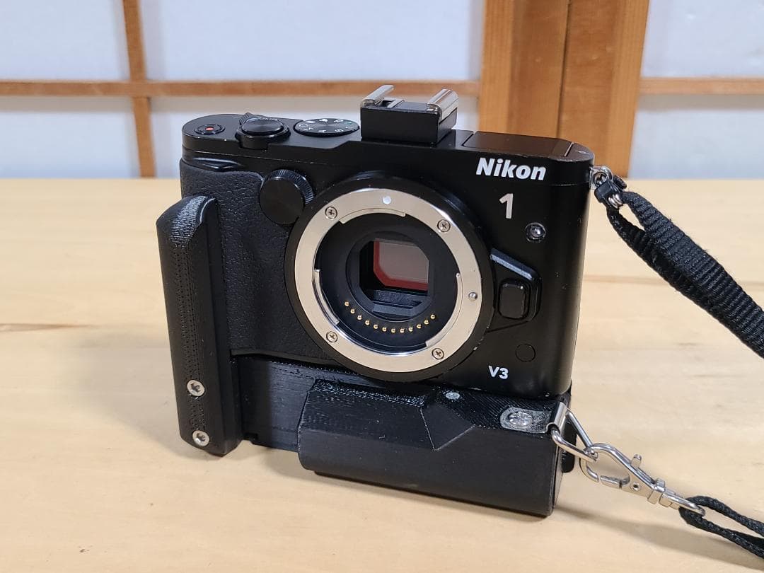 nikon1 V3 ボディ　EN-EL15が使用できる自作グリップ（おまけ）