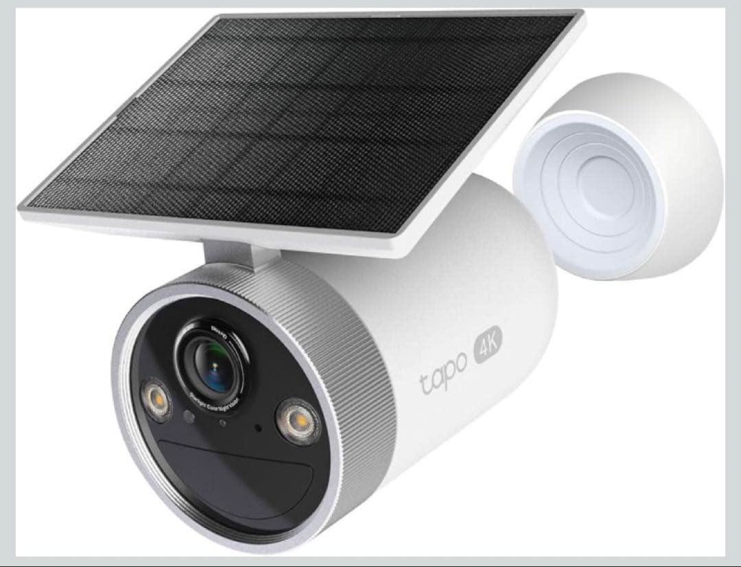 Tapo 防犯カメラ 屋外 4K 800万画素 ワイヤレス ソーラーパネル一体型