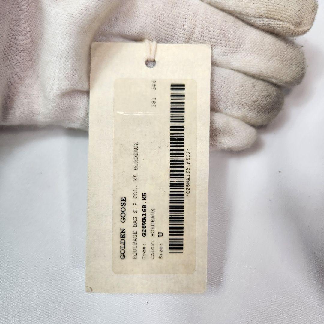 未使用タグ付き ゴールデングース スクエア型ダブルジップボストンバッグ ブラウン