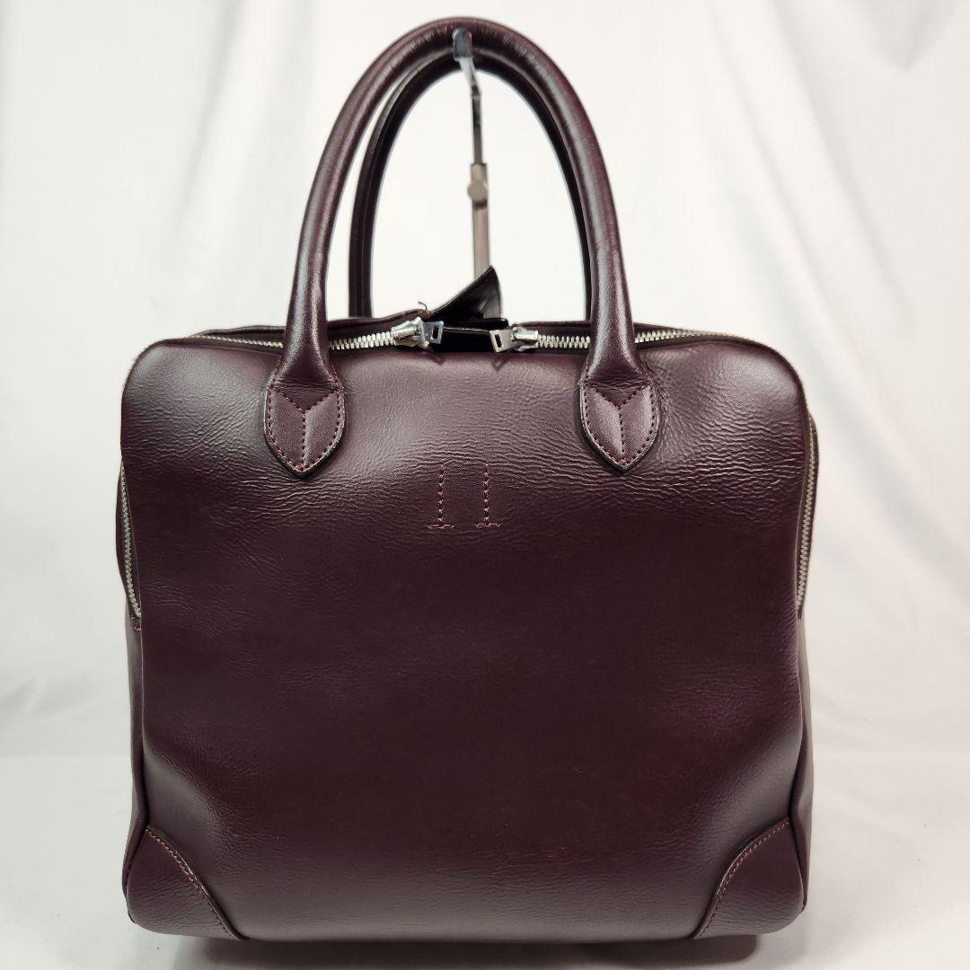 未使用タグ付き ゴールデングース スクエア型ダブルジップボストンバッグ ブラウン