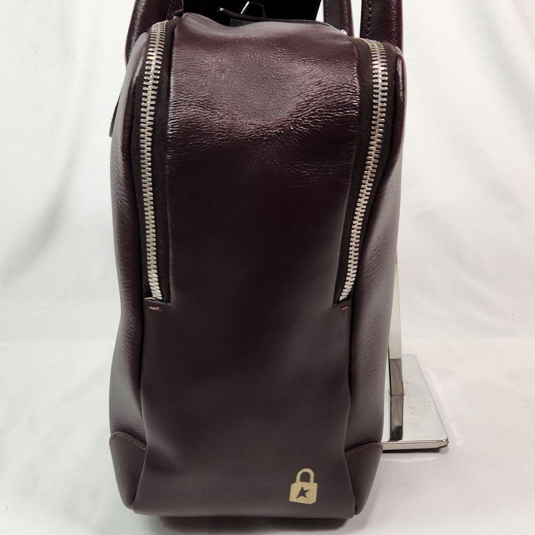 未使用タグ付き ゴールデングース スクエア型ダブルジップボストンバッグ ブラウン