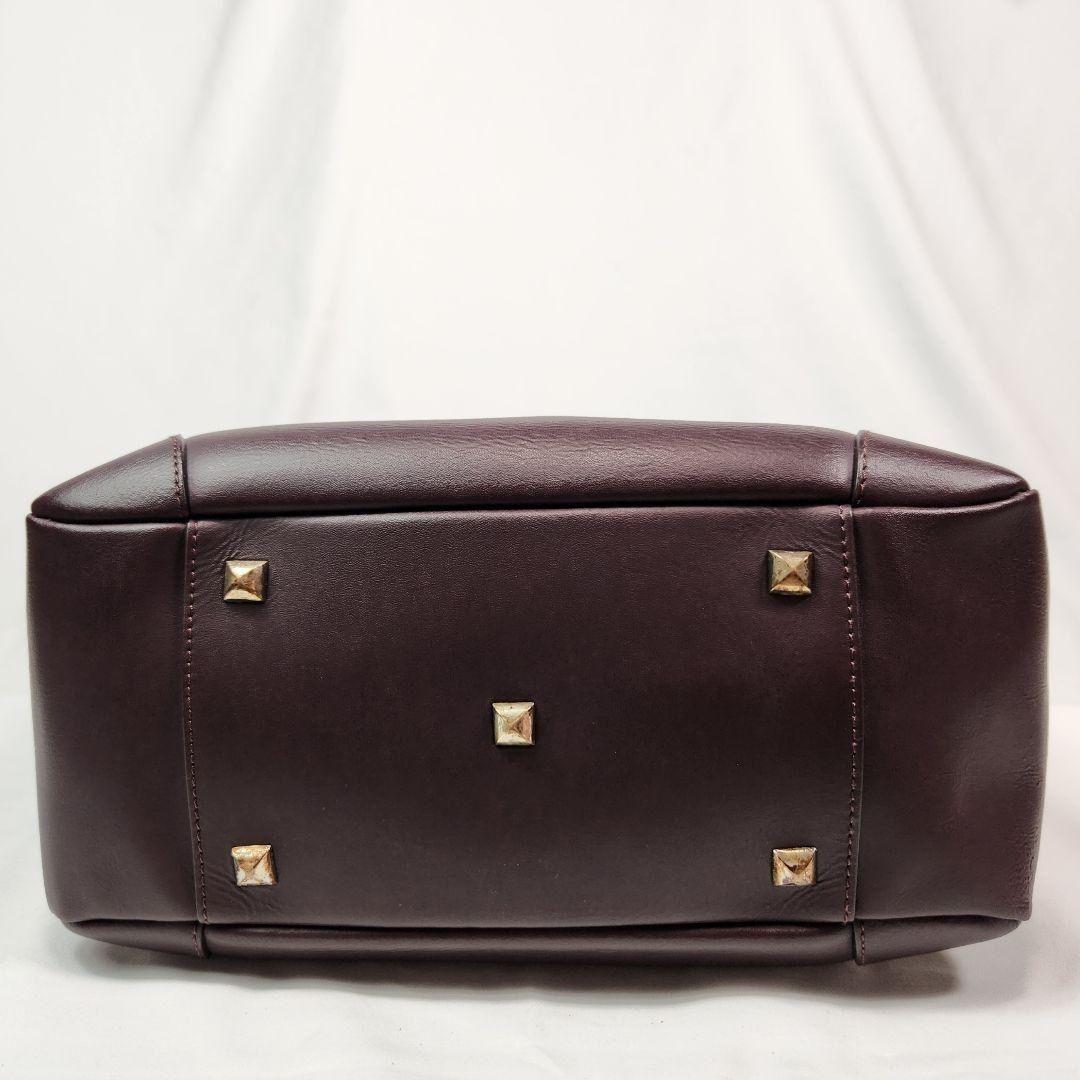 未使用タグ付き ゴールデングース スクエア型ダブルジップボストンバッグ ブラウン