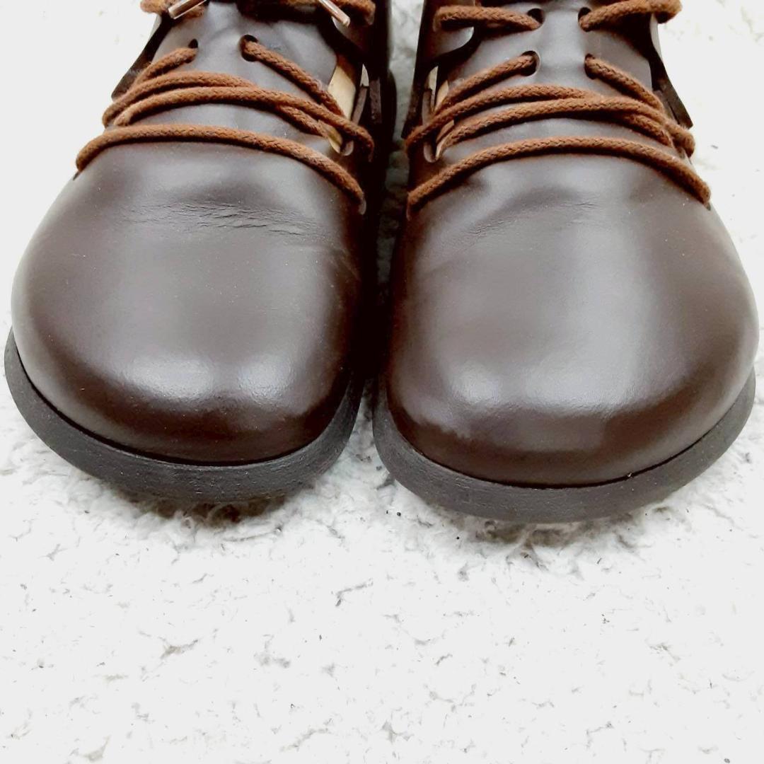 未使用級箱付 24㎝◎Birkenstock 革靴 茶 モンタナ 箱付き