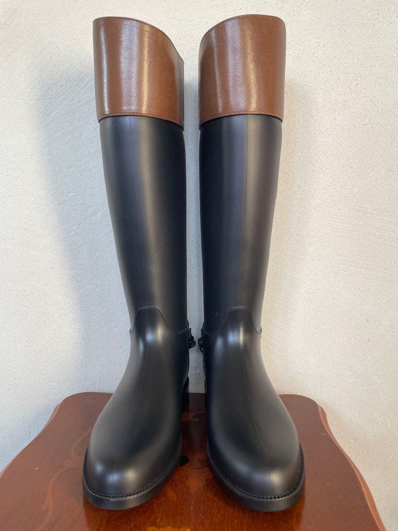 BRUNELLO CUCINELLI ライディング レインブーツ サイズ 38