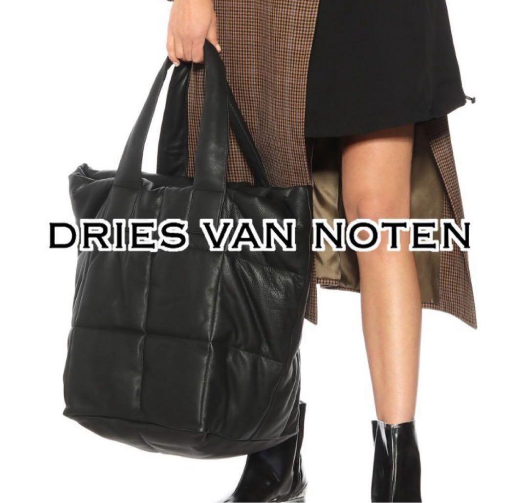 DRIES VAN NOTEN ブラックレザートートバッグ