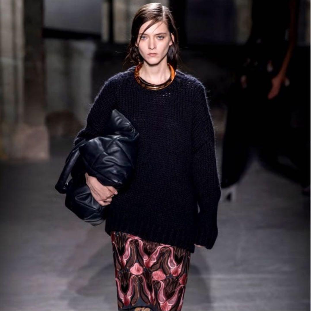 DRIES VAN NOTEN ブラックレザートートバッグ