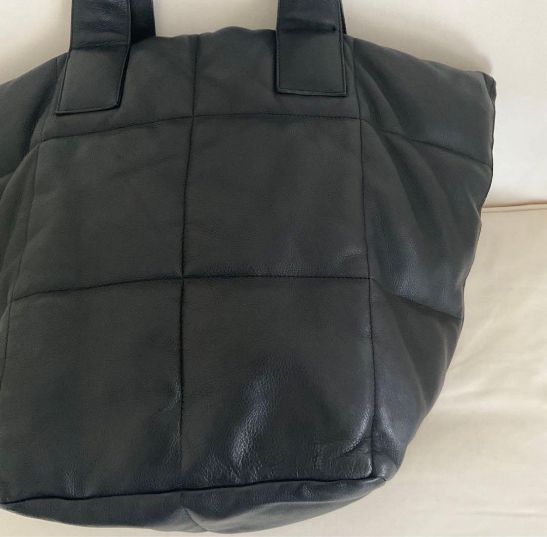 DRIES VAN NOTEN ブラックレザートートバッグ