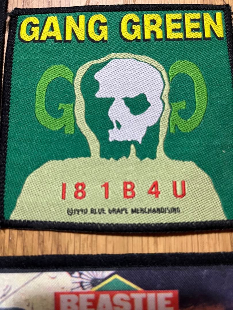 激レア 当時物 ワッペン パッチ beastieboys GANG GREEN