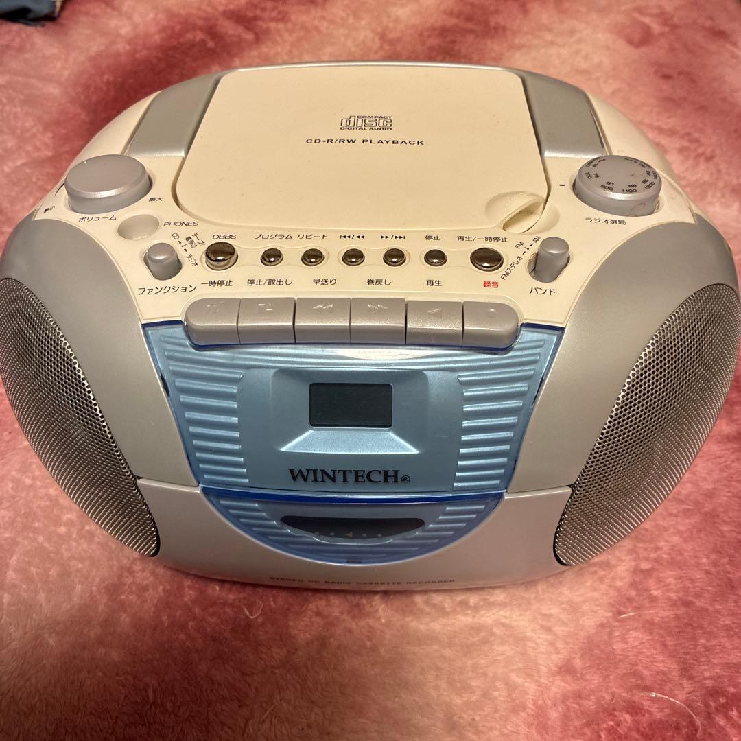 WINTECH CDプレーヤーラジカセ