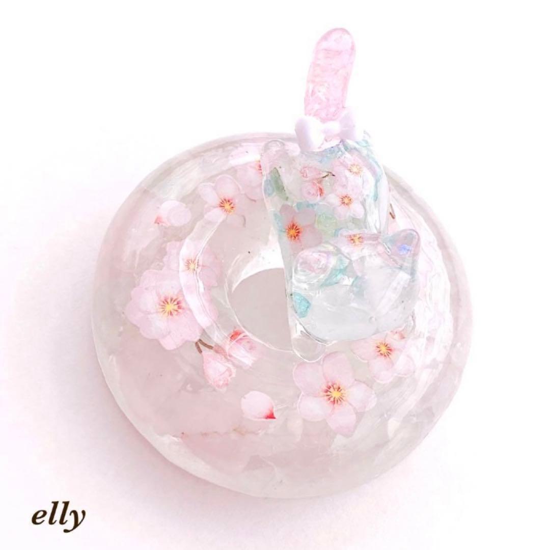 【sawasawa様】1164.天然石　椿　じゃれ猫　ジャンピング猫　レジン