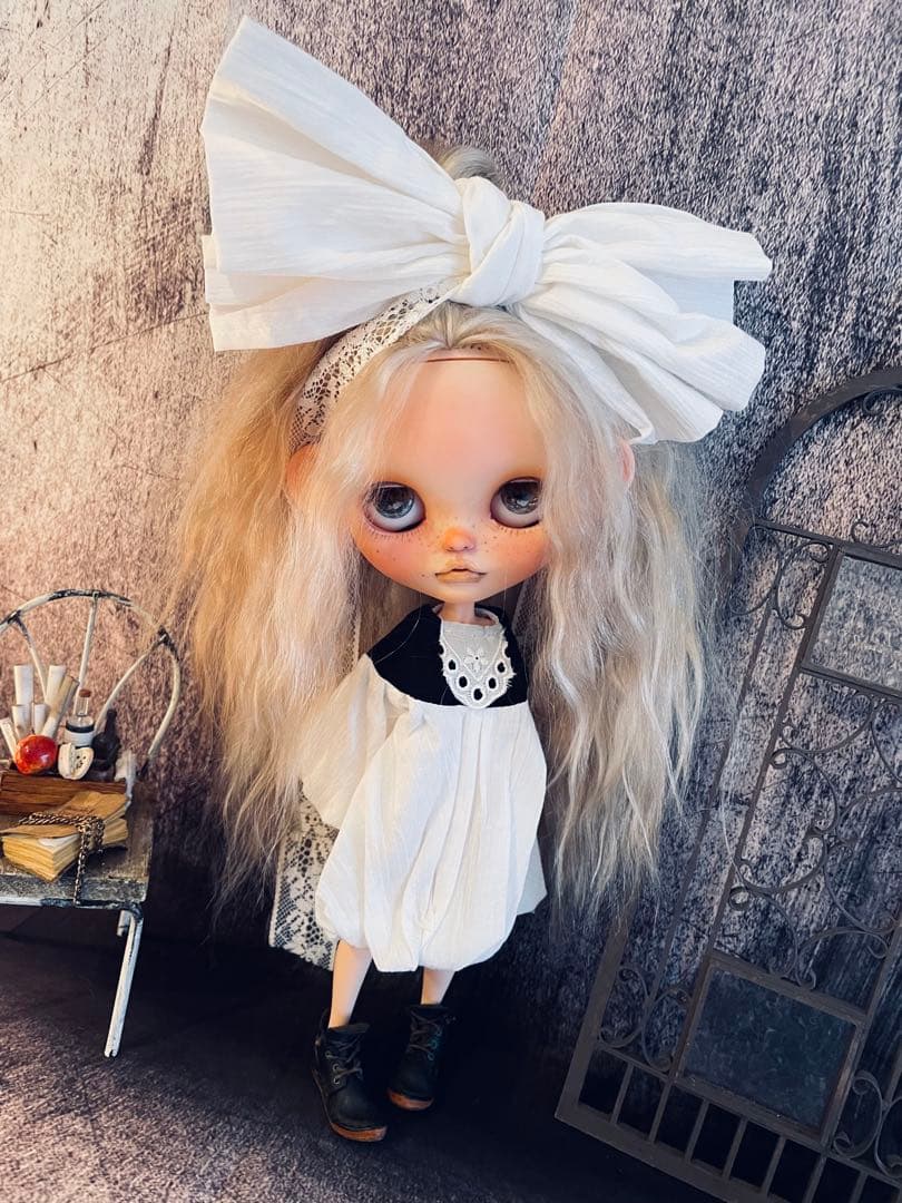 【専用】カスタム ブライス ビジューブリリアント頭皮付きモヘアアウトフィット付属