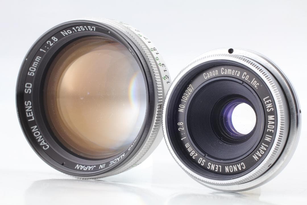 【美品　整備済】オーカー色 Canon Demi C 50&28mm #1145