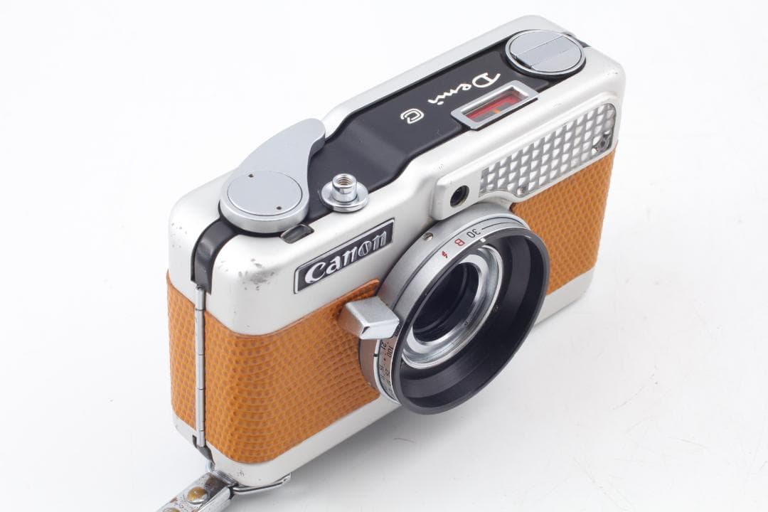 【美品　整備済】オーカー色 Canon Demi C 50&28mm #1145