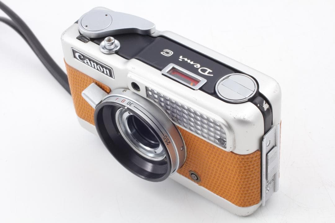 【美品　整備済】オーカー色 Canon Demi C 50&28mm #1145