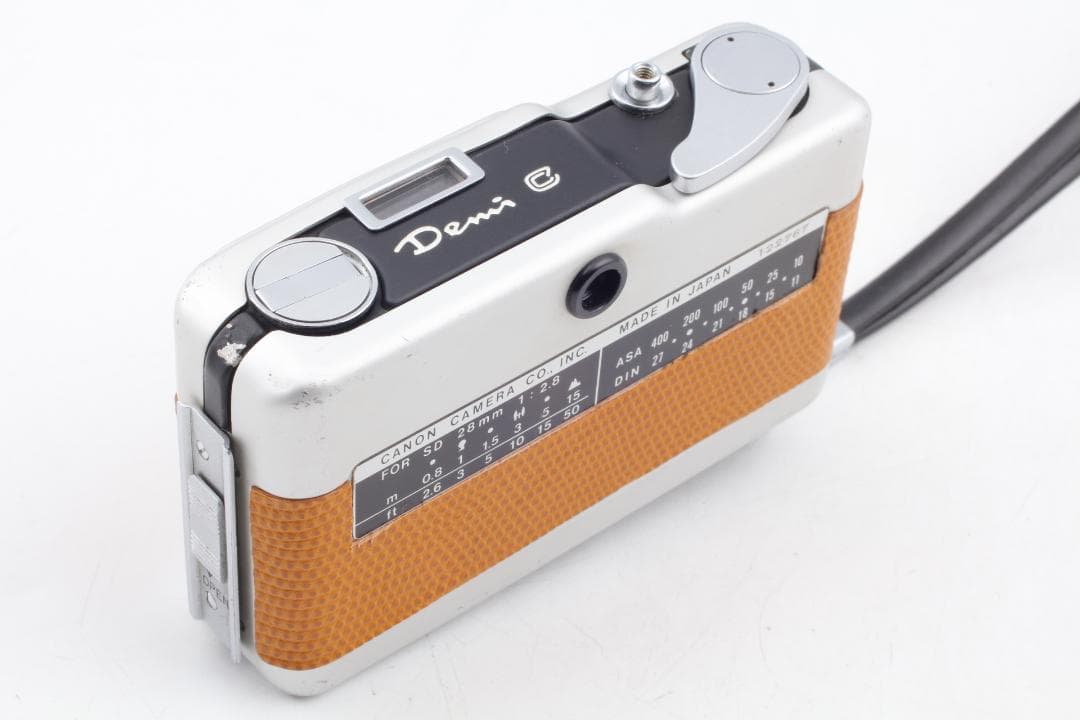 【美品　整備済】オーカー色 Canon Demi C 50&28mm #1145