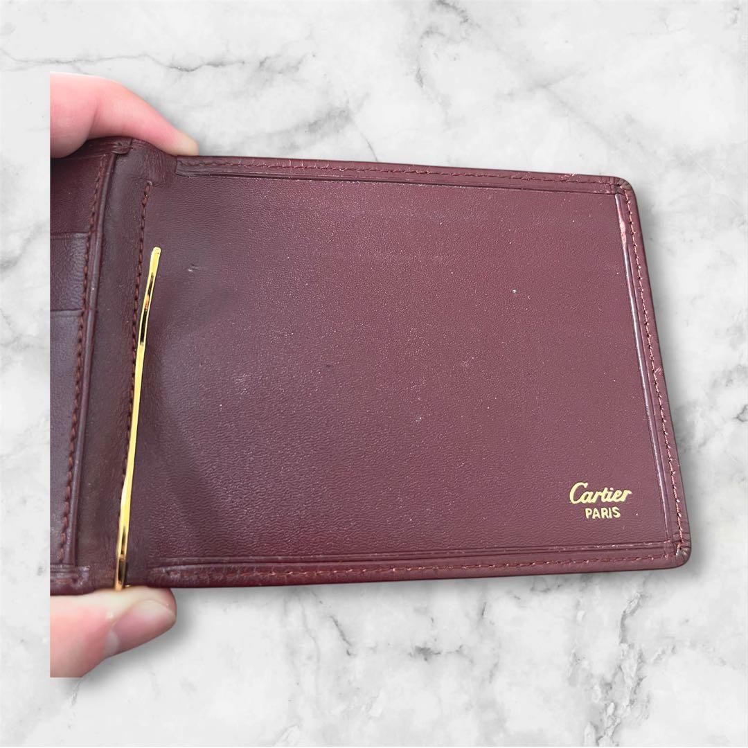 Cartier マスト ドゥ カルティエ マネークリップ 二つ折り カード入れ