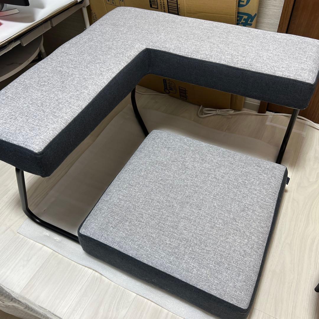 グレー L字型 1人掛けソファ