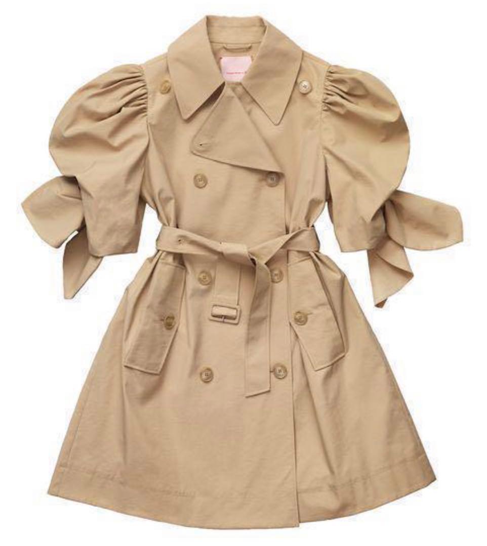 Simone Rocha x  パフスリーブ トレンチコート ベージュ S