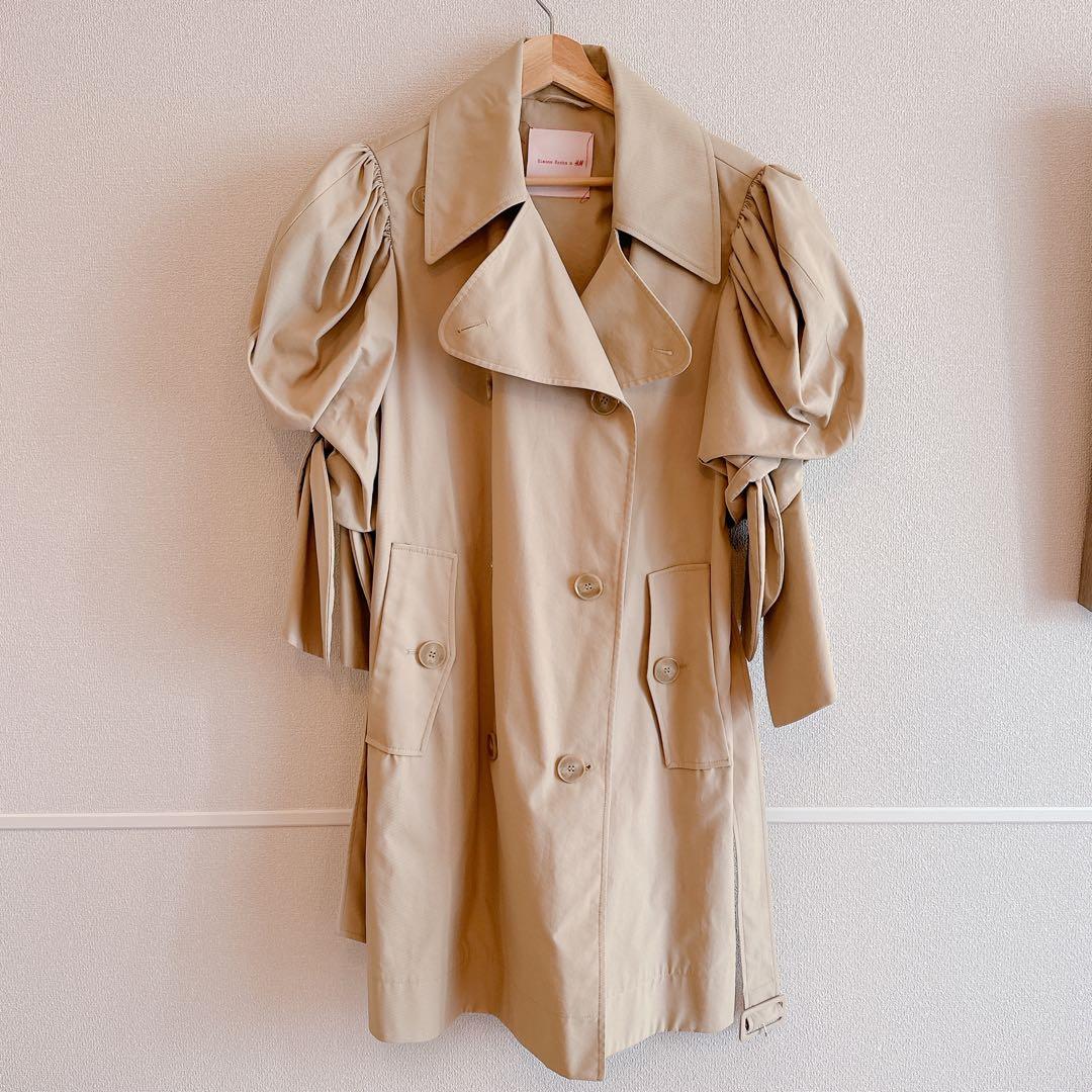 Simone Rocha x  パフスリーブ トレンチコート ベージュ S