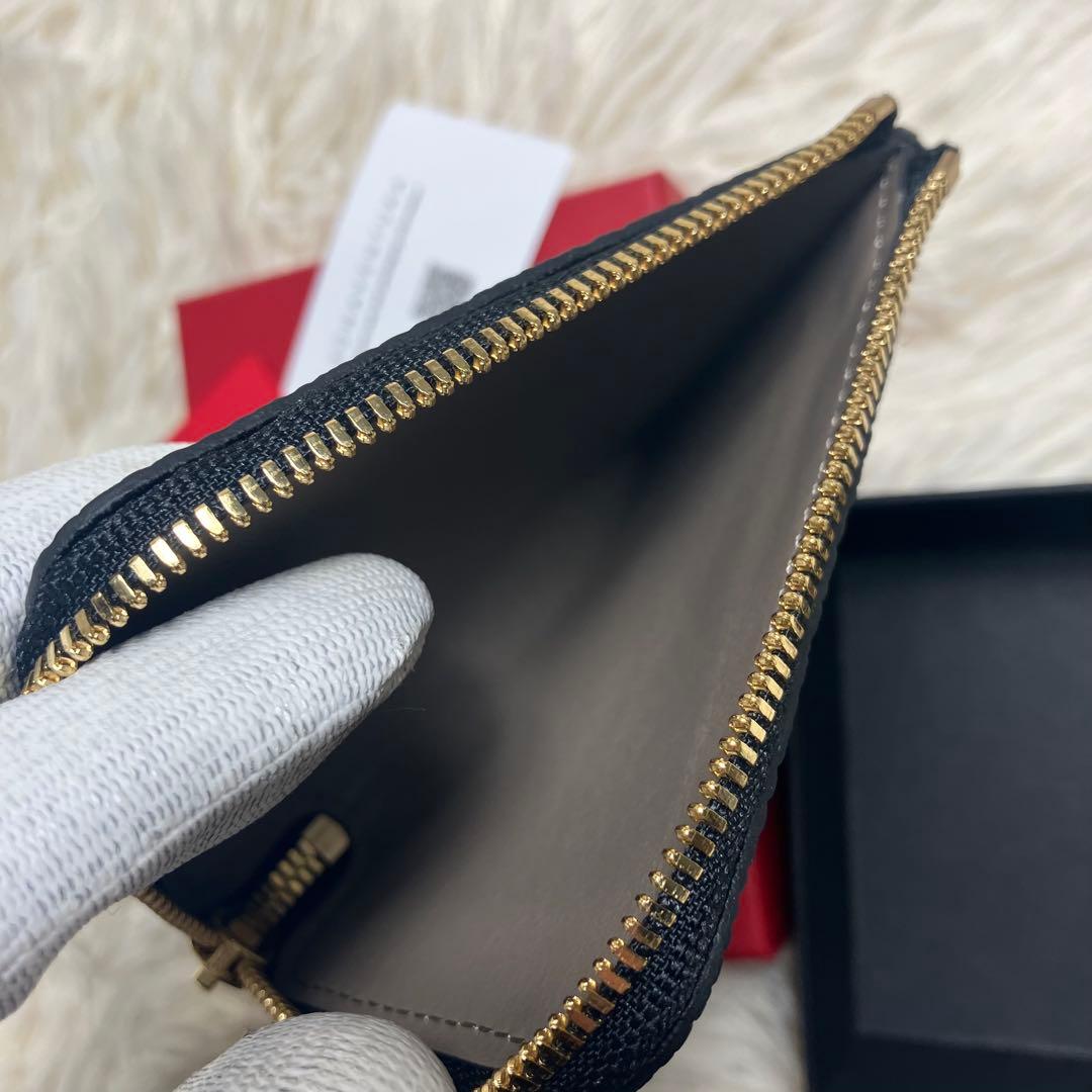 未使用✨ ボナベンチュラ ケース L字ファスナー レザーブラック