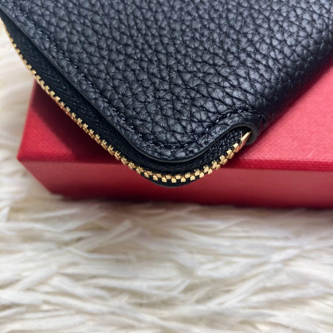 未使用✨ ボナベンチュラ ケース L字ファスナー レザーブラック