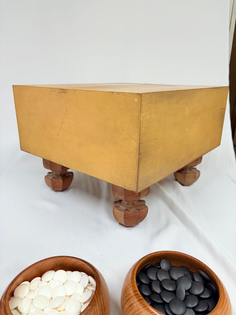 碁盤 碁石付き 希少 囲碁 碁石 本蛤碁石 碁盤セット　19.5kg