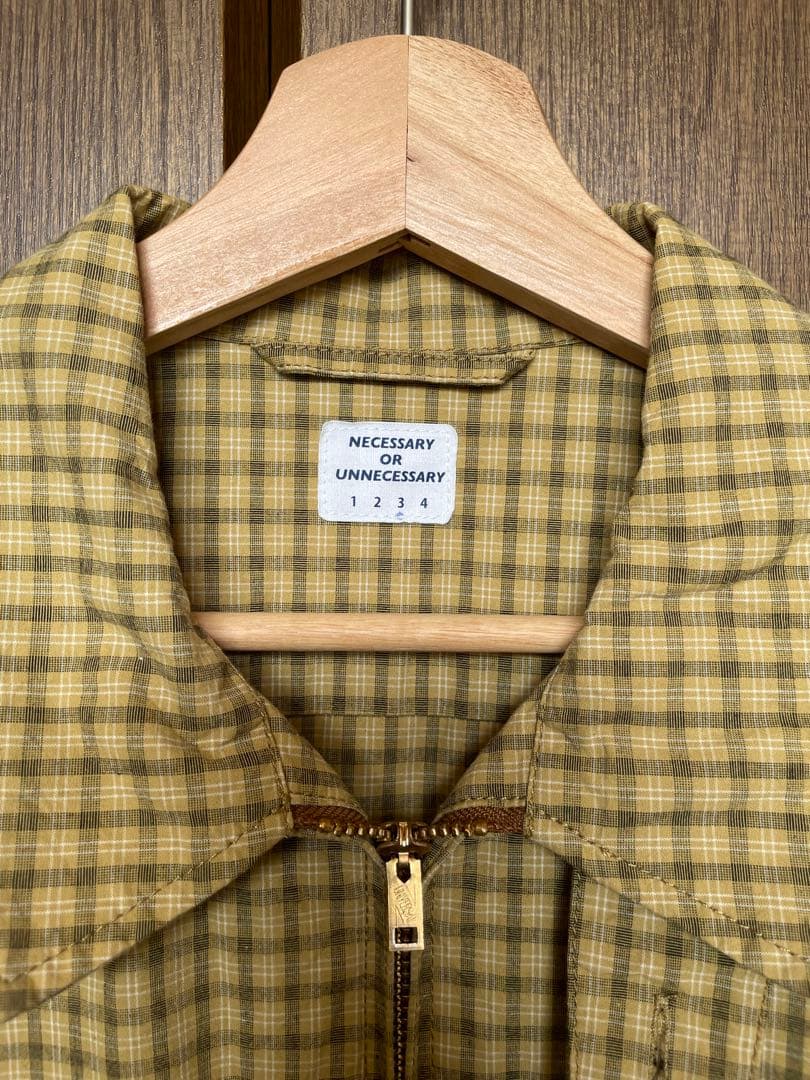 necessary or unnecessary チェック　ジャケット