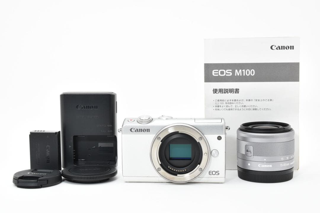 ■美品■Canon EOS M100 標準レンズキット ホワイト