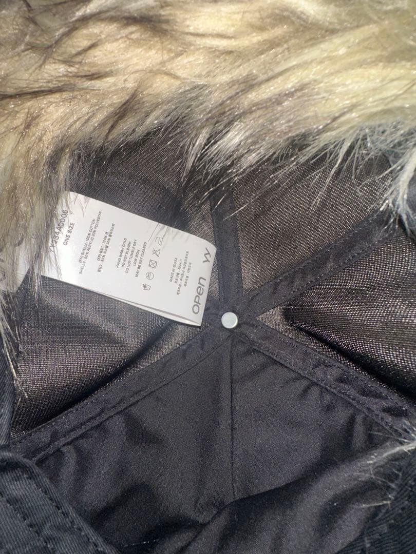 【OPEN YY】FAUX FUR CORDUROY EARFLAP CAP