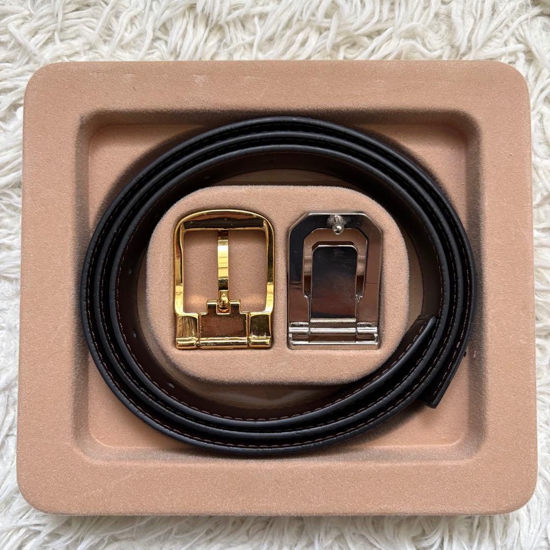 美品　バーバリー メンズ レザー ベルト セット ブラック ブラウン イタリア製