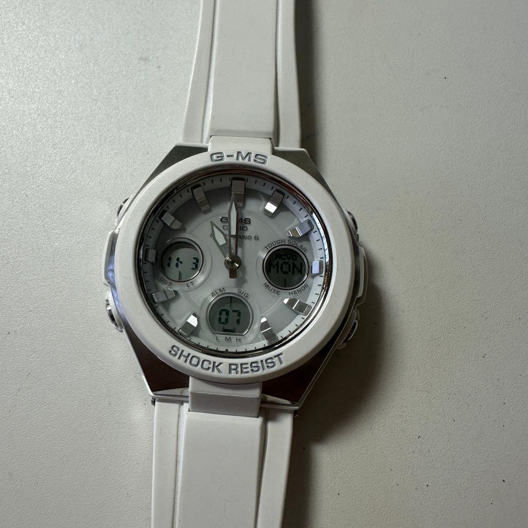 稼動品　BABY-G G-MS ホワイト 腕時計 電波ソーラー