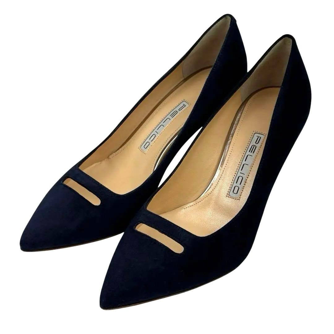 【ほぼ未使用】PELLICO ペリーコ 35 | 22cm ネイビー　アネッリ