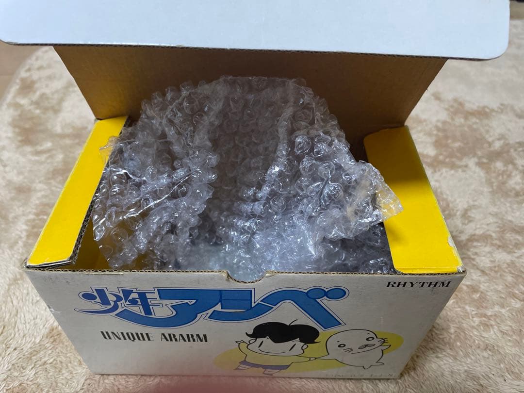 【未使用☆美品】少年アシベ　ゴマちゃん　目覚まし時計　からくり　置き時計