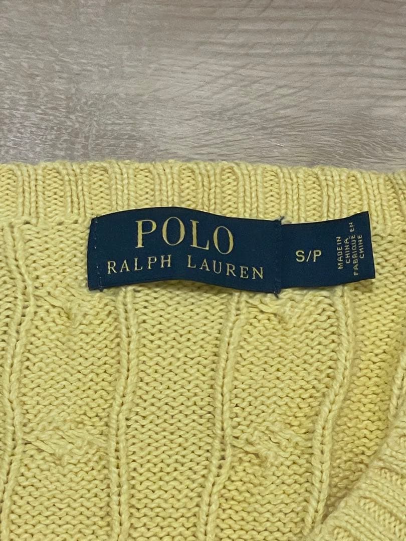 Polo Ralph Lauren イエロー ケーブルニット