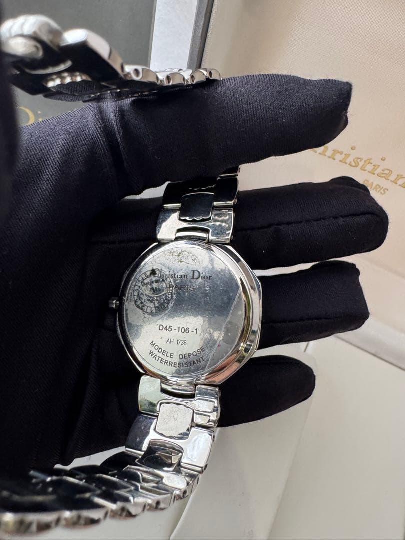 【希少美品✨】Christian Dior 11石ダイヤモンド クォーツ腕時計
