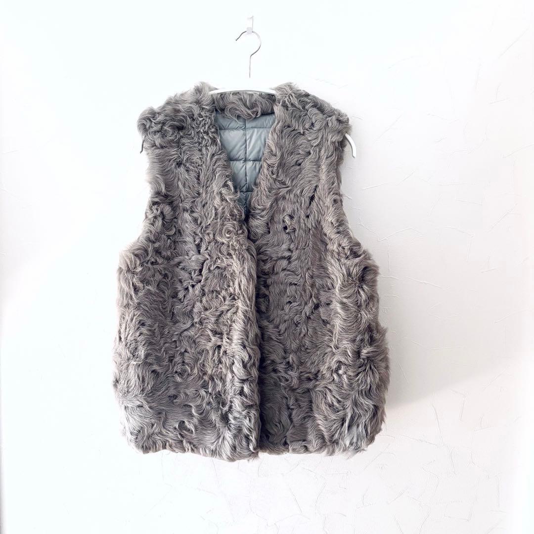 《未使用》 DAMAダーマコレクション リバーシブルダウンファーベスト ディノス