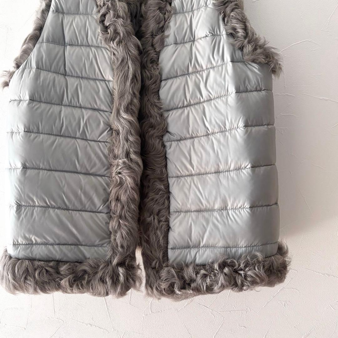 《未使用》 DAMAダーマコレクション リバーシブルダウンファーベスト ディノス