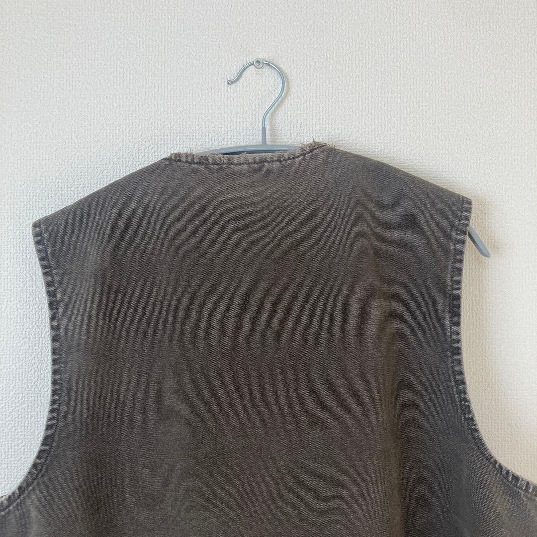 アメリカ製 Carhartt ダックベスト ブラウン Lサイズ