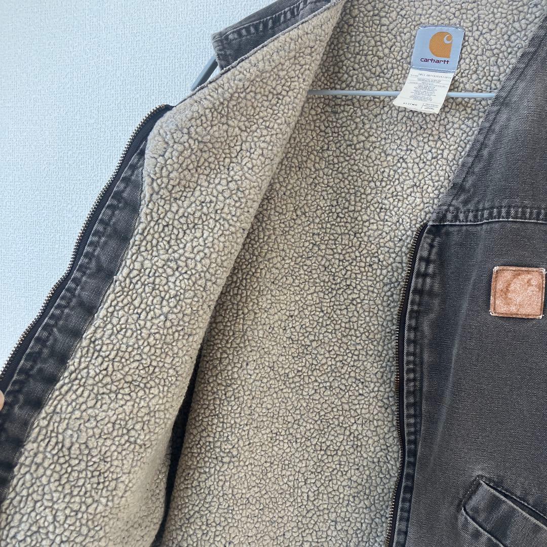 アメリカ製 Carhartt ダックベスト ブラウン Lサイズ