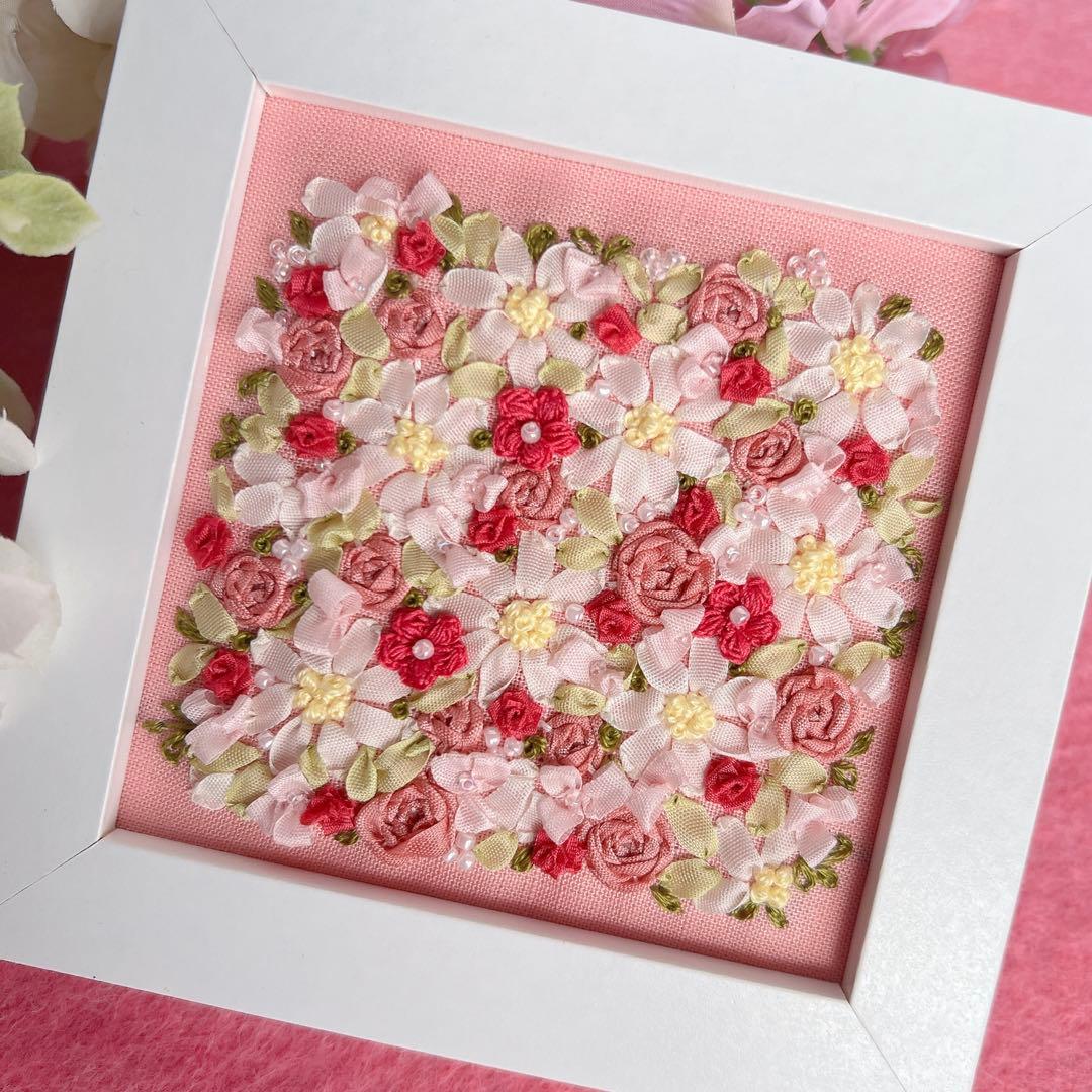 耀綺様♡専用ですm(_ _)m リボン刺繍フレーム　レース編み＆リボン刺繍