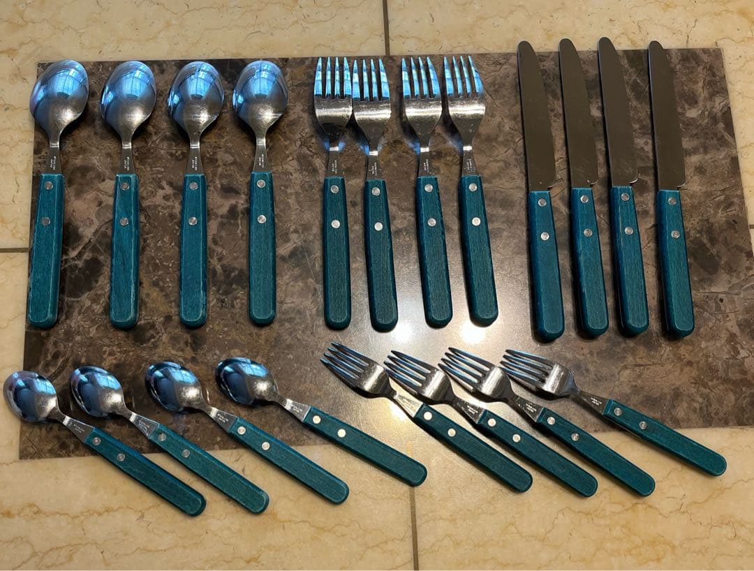 スノーピーク　カトラリー　20本　グリーンパーティー　ナイフ　フォーク　スプーン