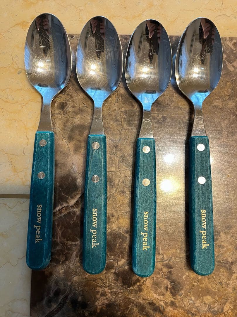 スノーピーク　カトラリー　20本　グリーンパーティー　ナイフ　フォーク　スプーン