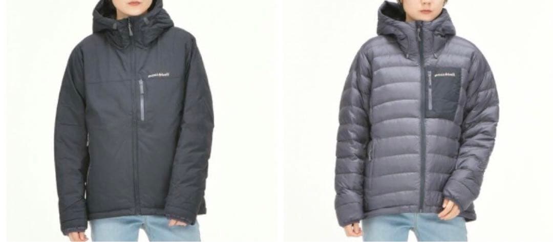 モンベル　リバーシブル　コロラドパーカ ブラック✖️ネイビー　チャコールグレー　Ｌ