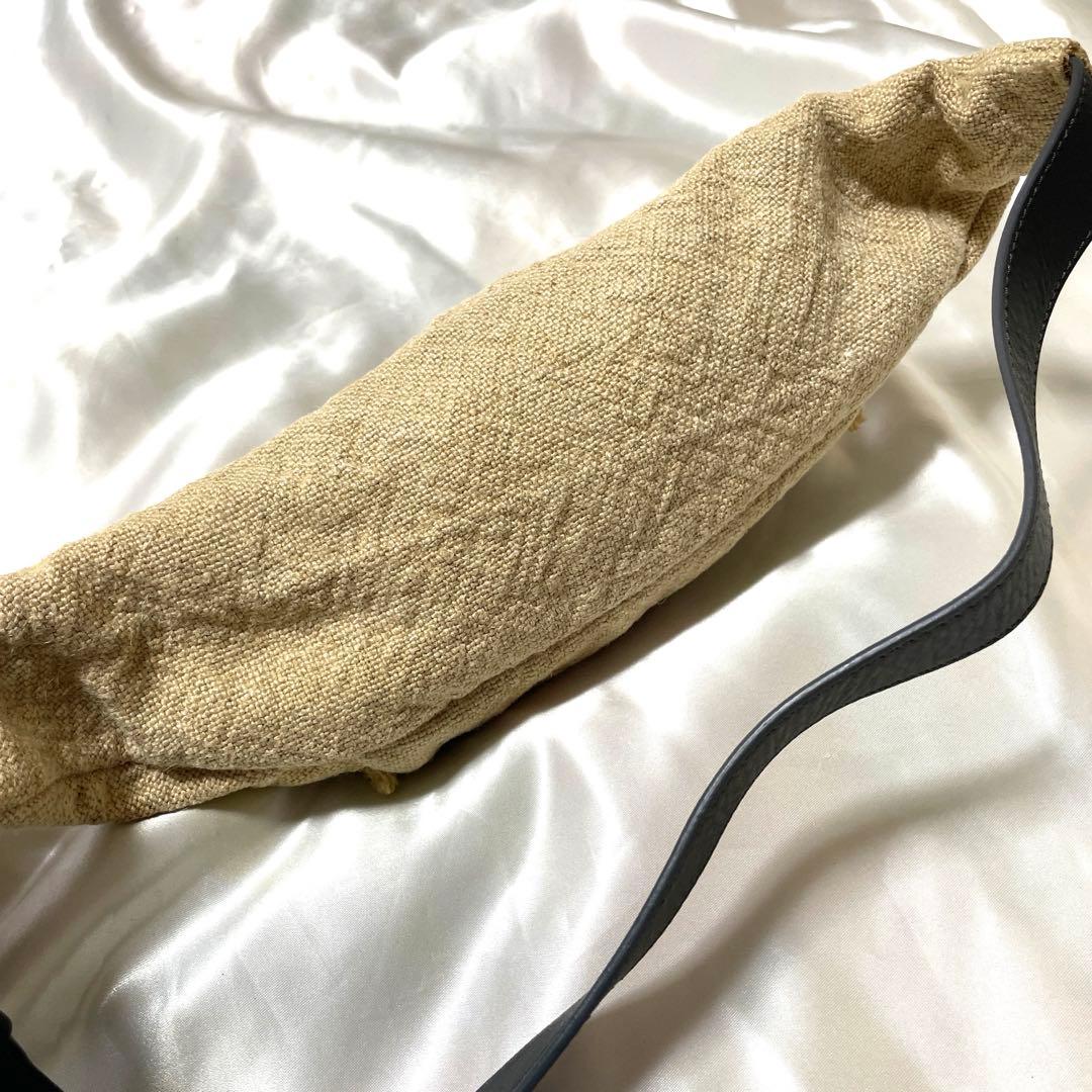 美品　15SS ブルネロクチネリ　フリル　ビーズ　ウエストバッグ　ボディバッグ