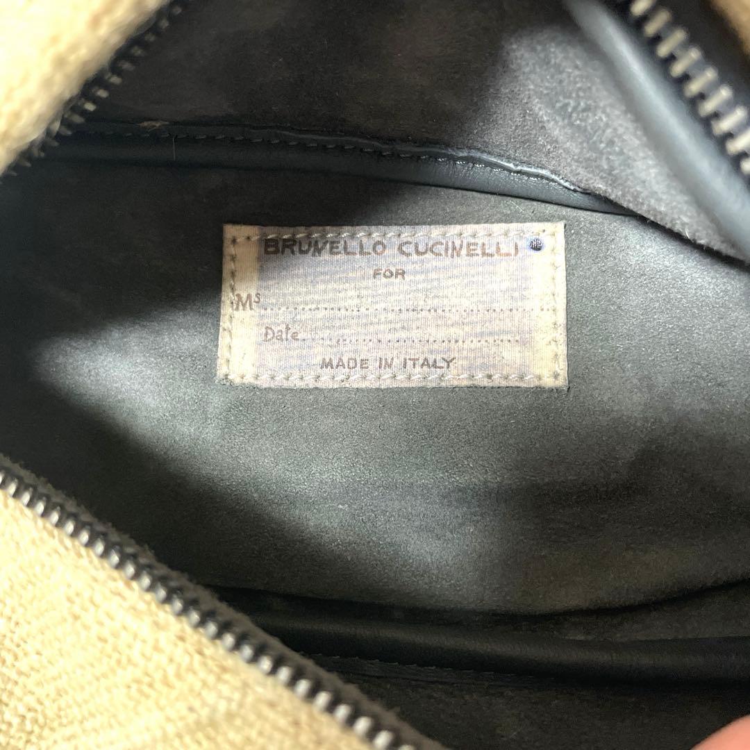 美品　15SS ブルネロクチネリ　フリル　ビーズ　ウエストバッグ　ボディバッグ