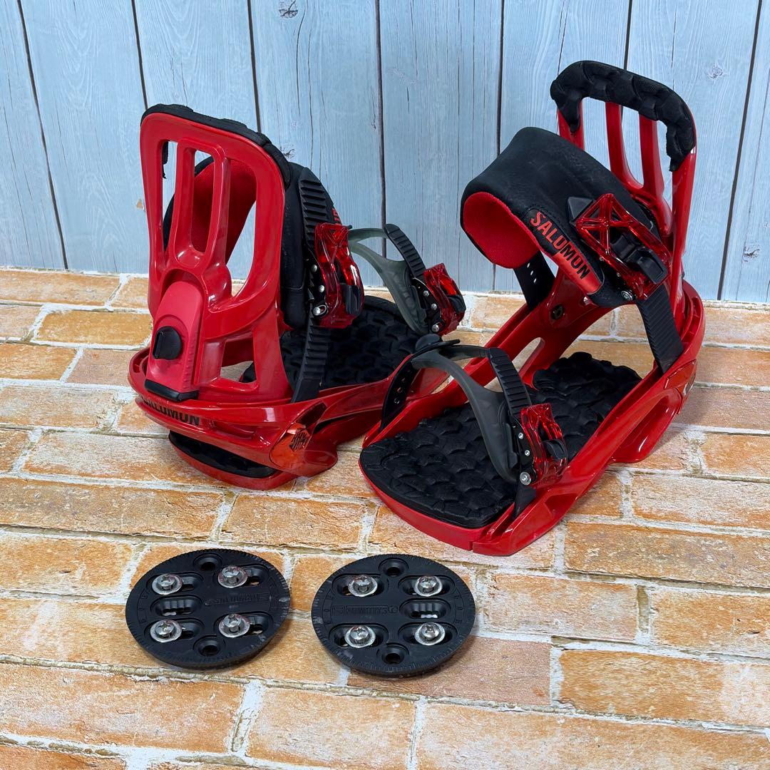 SALOMON RYTHEM サイズS バインディング スノーボード レッド 赤
