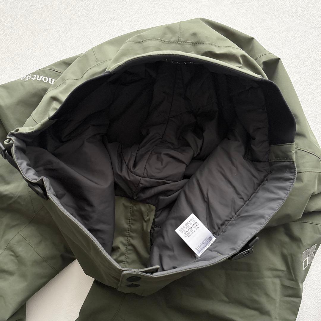 02436-7 モンベル　スキーウェア　パウダーステップ　ダークグリーン　L