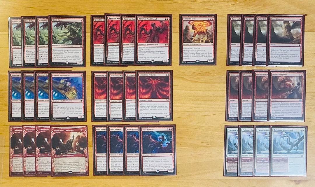 赤単　デッキ　mtg スタンダード mono red デッキ　まとめ売り