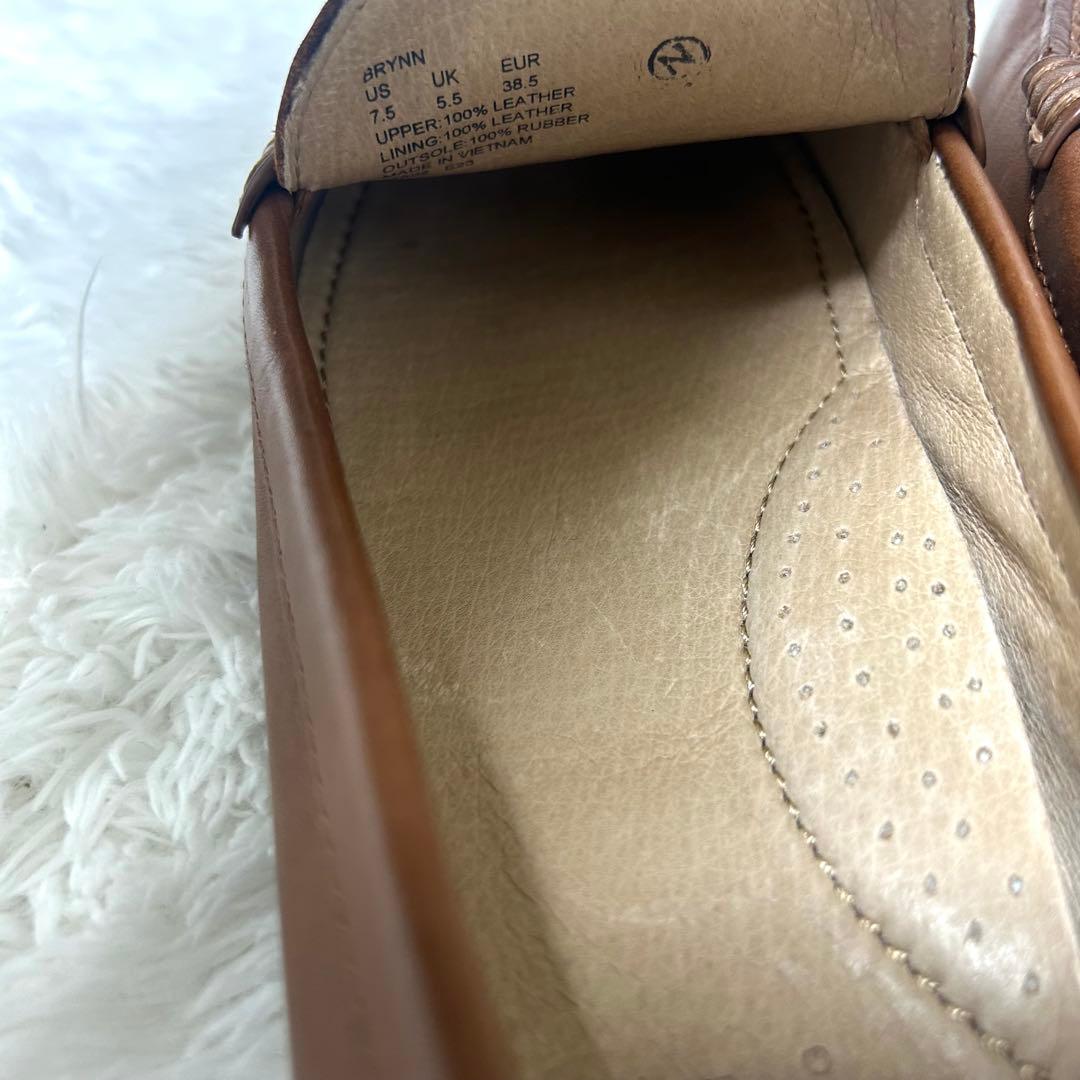 美品　LAUREN ラルフローレン　ローファー　ドライビング　本革　茶　38.5