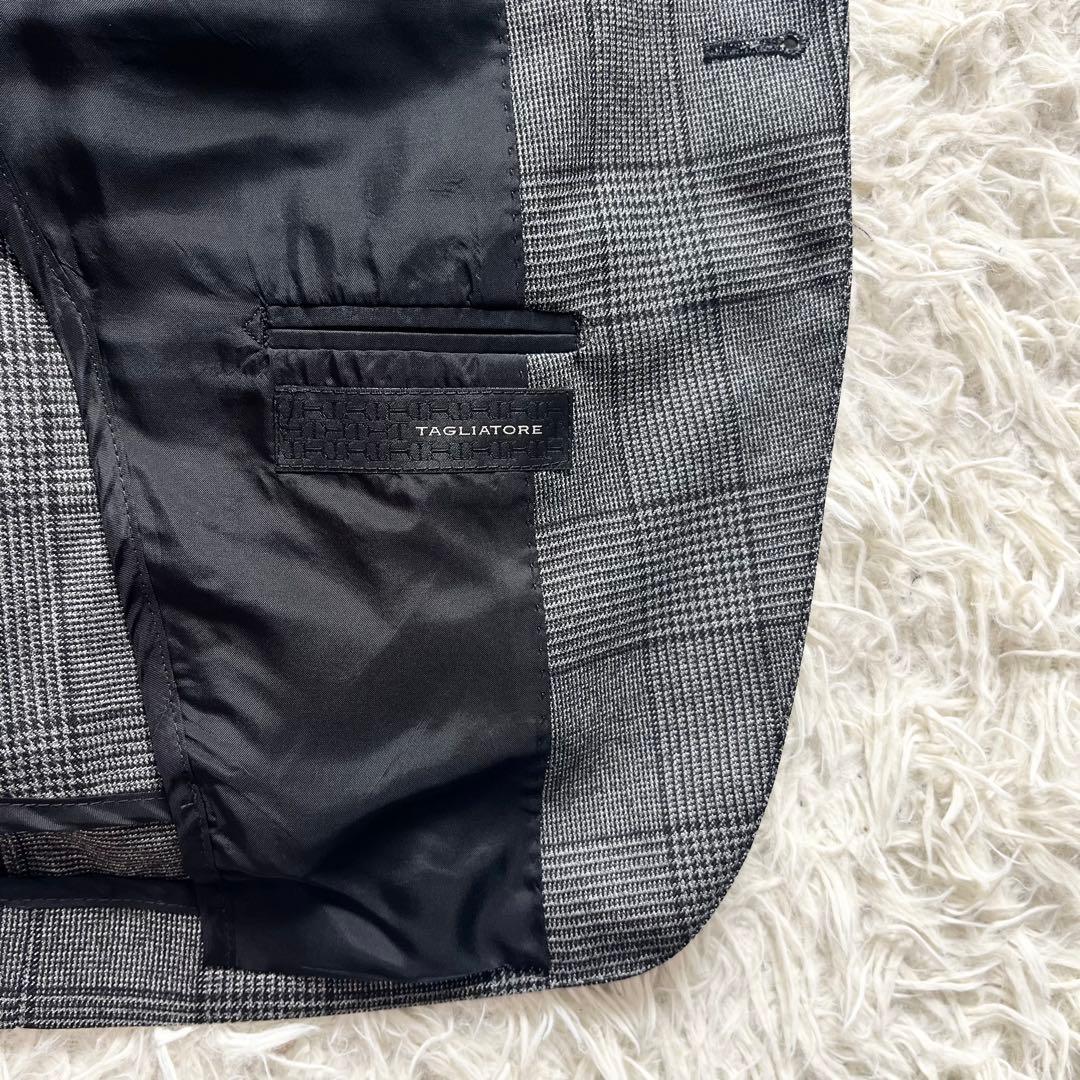 <極美品>TAGLIATORE 新ロゴ グレー ウール ジャケット サイズ44